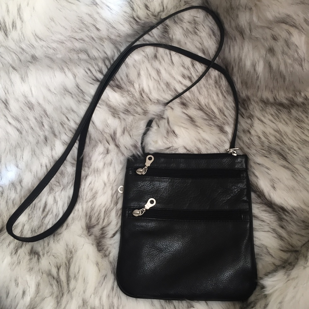 Paul & Taylor Crossbody Bag Leather Black
